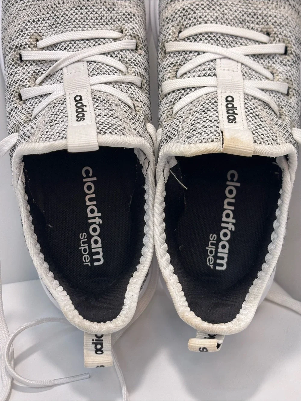 Adidas Cloudfoam Pure Women's Size 8 Cloud White/Black Shoes Sneakers DB0695